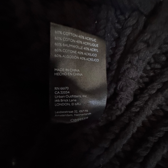 Free People Womens My Only Sunshine Size S/P Black Chunky Fisherman Knit Sweater - Picture 5 of 6